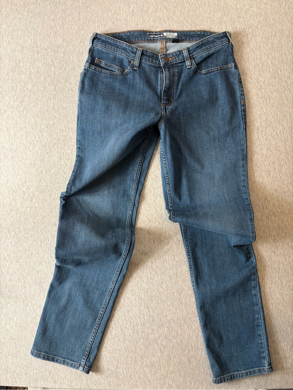 Carhartt Women's Dark Blue Straight-Leg Jeans